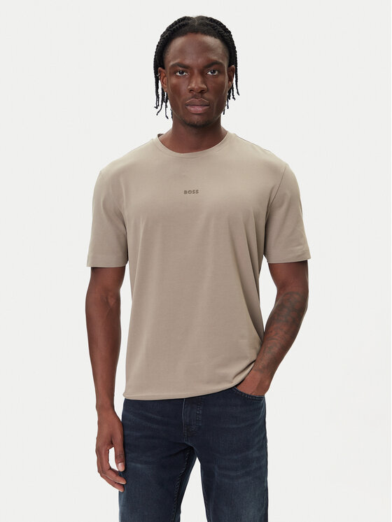 BOSS BOSS Tricou Tchup 50473278 Bej Relaxed Fit