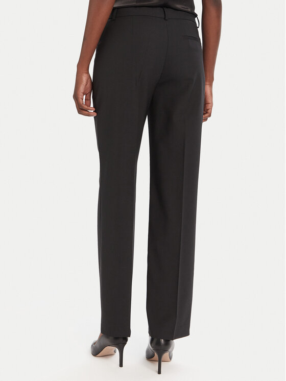 BOSS BOSS Riidest püksid Tilda9 50546613 Must Straight Fit