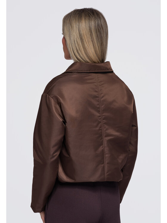 Ombre Ombre Kurtka przejściowa OW-JT-E0003 Brązowy Relaxed Fit