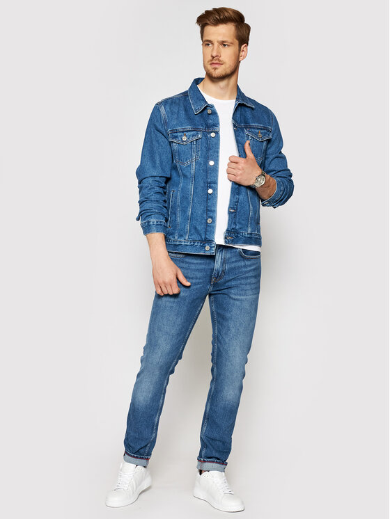 Tommy Hilfiger Tommy Hilfiger Džinsi Denton MW0MW15603 Zils Straight Fit