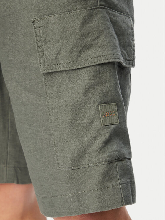 BOSS BOSS Pantalon scurți din material Sisla 50559366 Gri Relaxed Fit