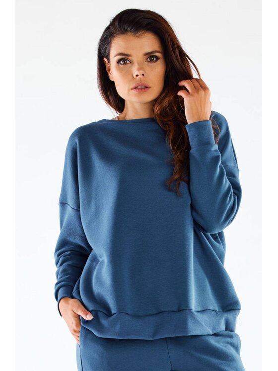 Infinite You Infinite You Mikina M276 Modrá Basic Fit