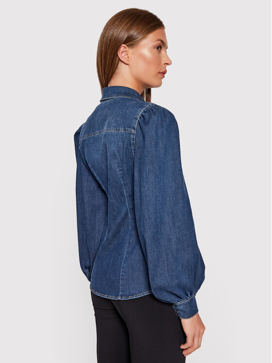 Elisabetta Franchi Elisabetta Franchi Τζιν πουκάμισο CJ-13S-16E2-V300 Σκούρο μπλε Regular Fit