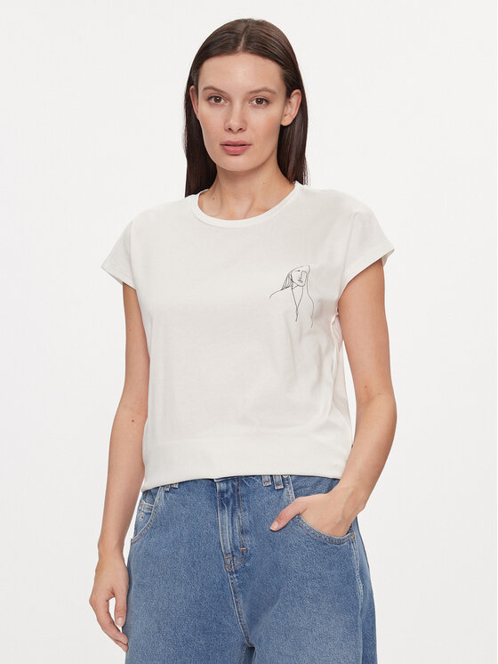 Vero Moda Vero Moda Majica 10298088 Bela Box Fit