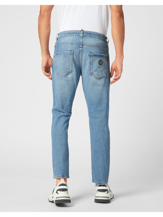 PHILIPP PLEIN PHILIPP PLEIN Džínsy 18795 Modrá Skinny Fit