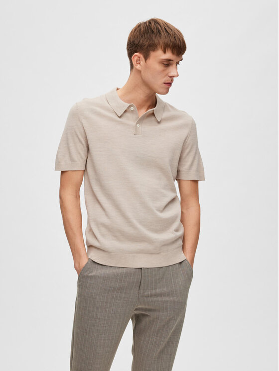 Selected Homme Selected Homme Polo marškinėliai 16088649 Smėlio
