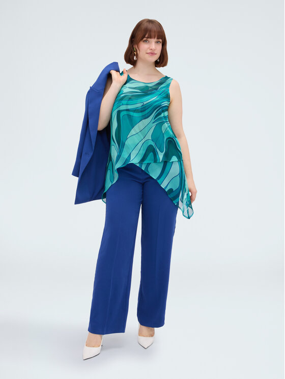 Fiorella Rubino Fiorella Rubino Top D017L000154N0S5 Verde A-Line Fit