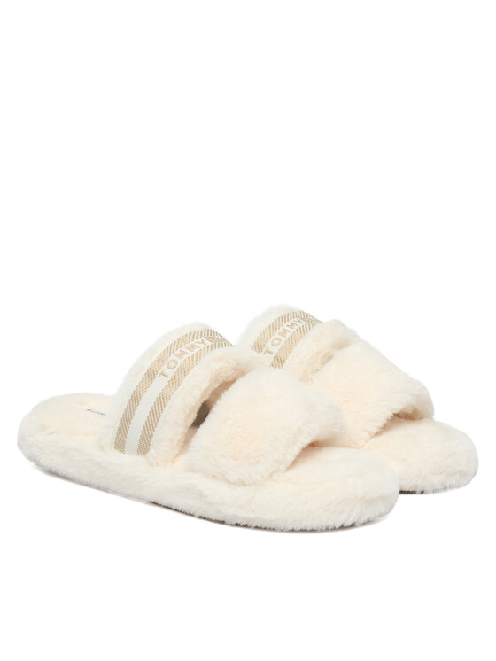 Tommy Hilfiger Tommy Hilfiger Copati Hilfiger Fur Slipper FW0FW08854 Bela