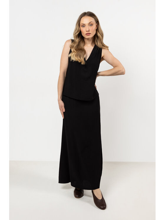 Awama Awama Spódnica A717 Czarny Basic Fit