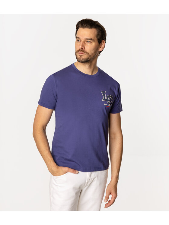 Lee Cooper Lee Cooper T-Shirt LETTERS 1145 Fioletowy Slim Fit