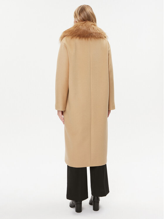 Elisabetta Franchi Elisabetta Franchi Płaszcz wełniany CP-44D-36E2-V1000 Brązowy Regular Fit
