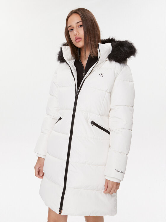 Calvin Klein Jeans Calvin Klein Jeans Winterjacke J20J221890 Weiß Slim Fit