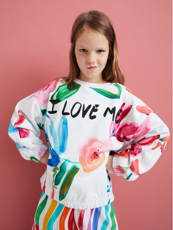 Desigual Sweatshirt Lia 22SGSK08 Multicolore Relaxed Fit Modivo