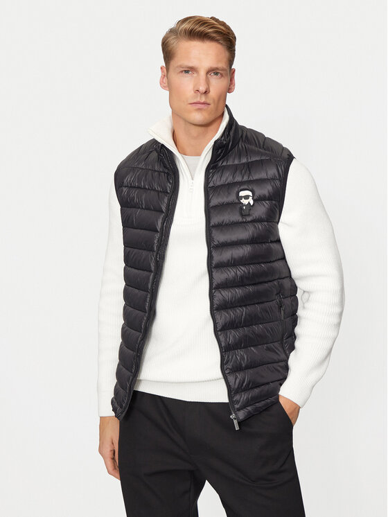 KARL LAGERFELD KARL LAGERFELD Vestă 505023 500590 Negru Regular Fit