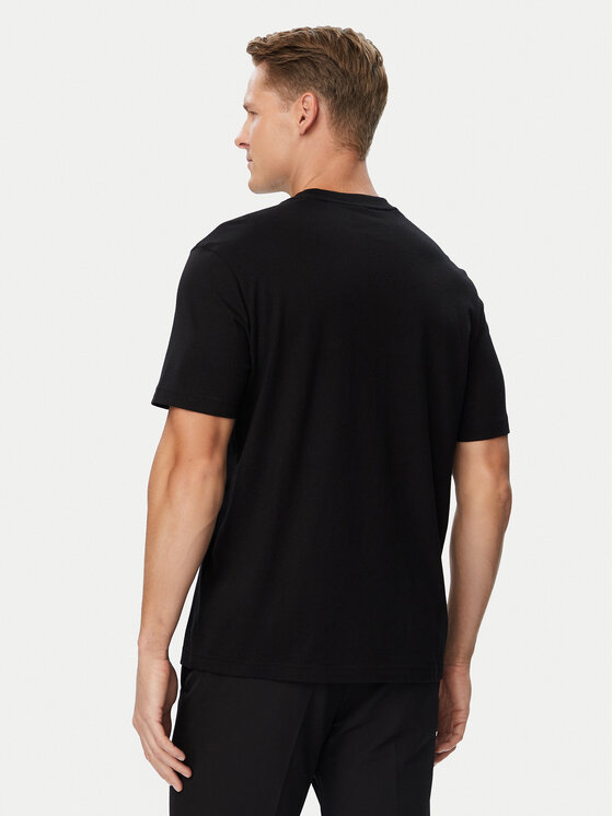 BOSS BOSS T-Shirt Structure Logo 50566883 Czarny Regular Fit