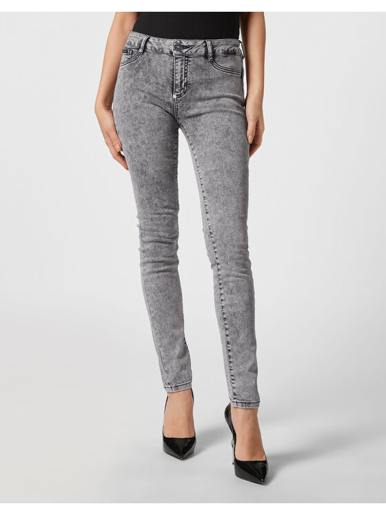 PHILIPP PLEIN PHILIPP PLEIN Jegginsy 5667 Błękitny Jegging Fit