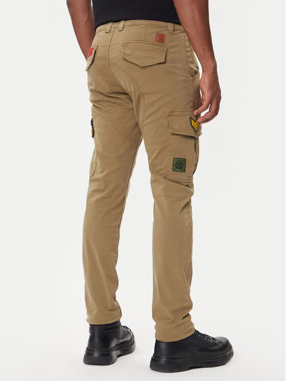 Alpha Industries Alpha Industries Pantaloni din material Petrol Patch 178207 Verde Slim Fit