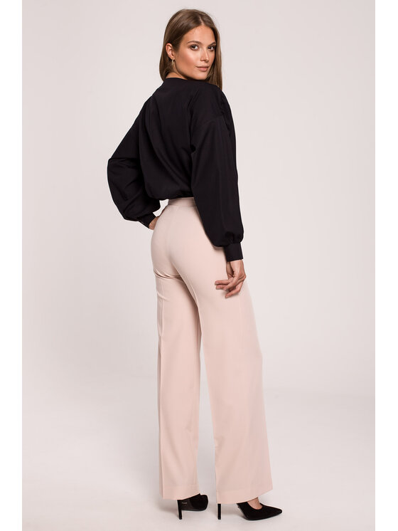 Makover Makover Pantaloni da donna K114 Beige Regular Fit