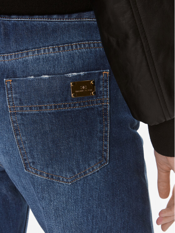 Elisabetta Franchi Elisabetta Franchi Jeans hlače PJ-47I-41E2-V320 Modra Straight Fit