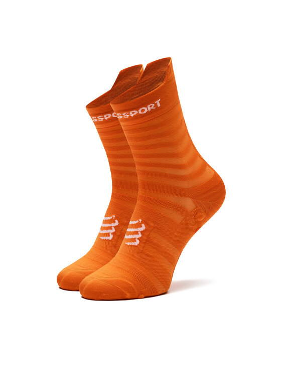 Compressport Visoke Nogavice Unisex Pro Racing Socks V4.0 Ultralight Run High XU00050B Rdeča