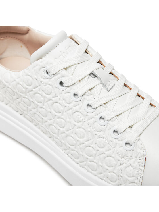 Calvin Klein Calvin Klein Snīkeri Cupsole Lace Up Saff Mono HW0HW02103 Balts