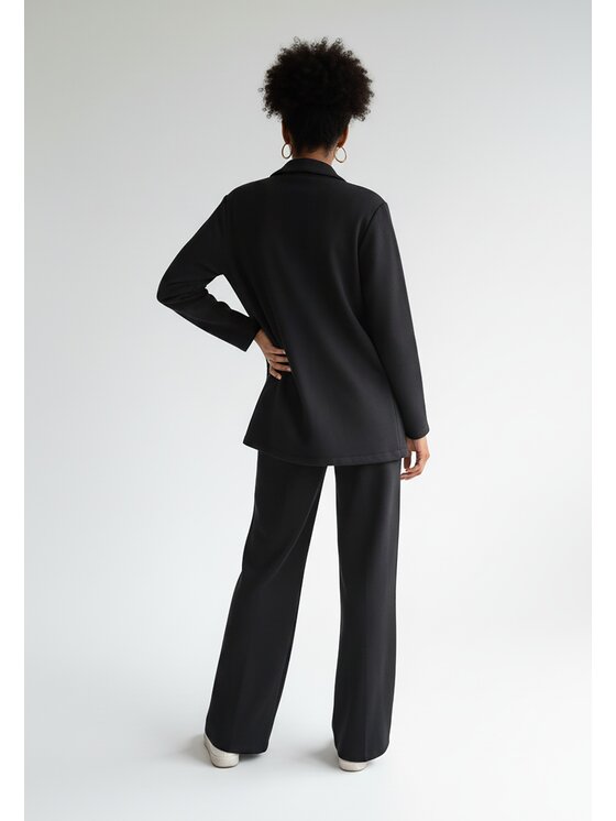 FIGL FIGL Komplet marynarka i spodnie materiałowe M1254 Czarny Regular Fit