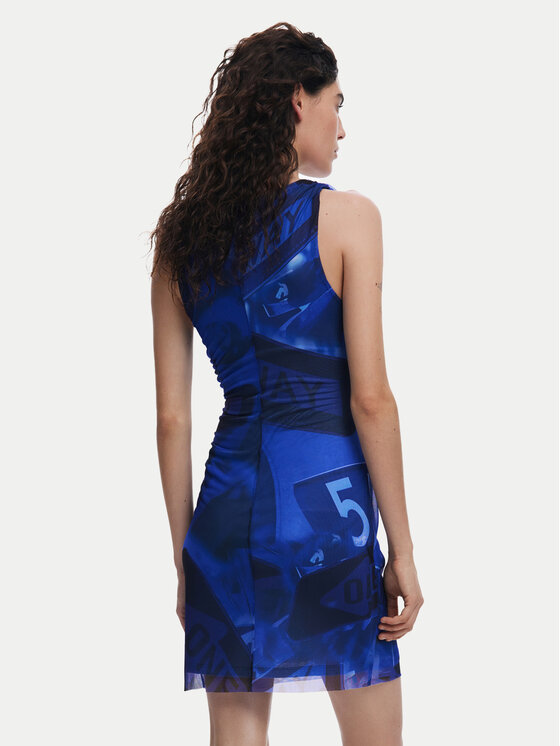 Desigual Desigual Každodenní šaty Bratislava 25SWVK47 Modrá Slim Fit
