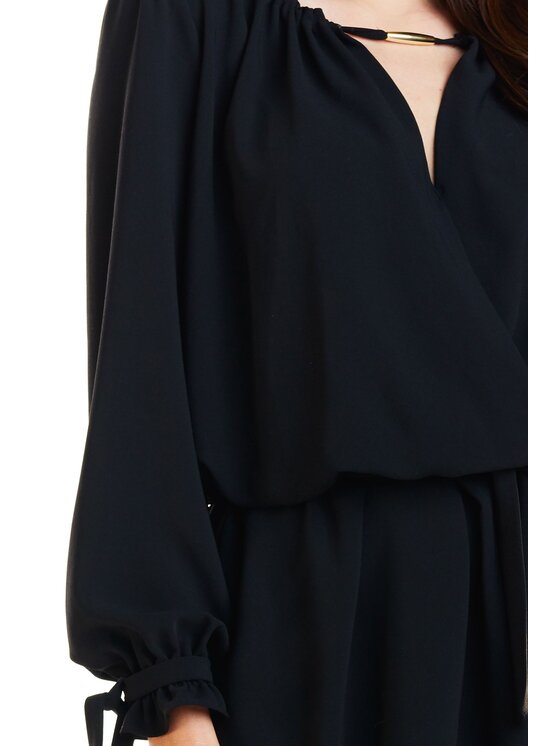 Awama Awama Sukienka letnia A268 Czarny Basic Fit