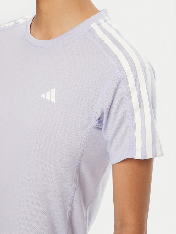 adidas adidas Tricou tehnic Own the Run 3-Stripes JD2276 Violet Regular Fit