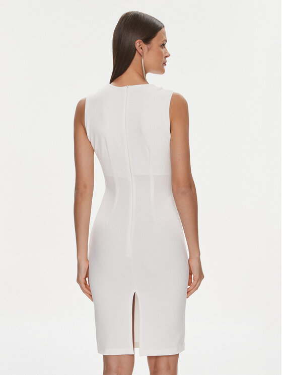 Rinascimento Rinascimento Rochie cocktail CFC0019370002 Alb Regular Fit