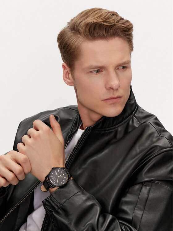 Armani Exchange Armani Exchange Годинник Banks Gift Set AX7147SET Чорний