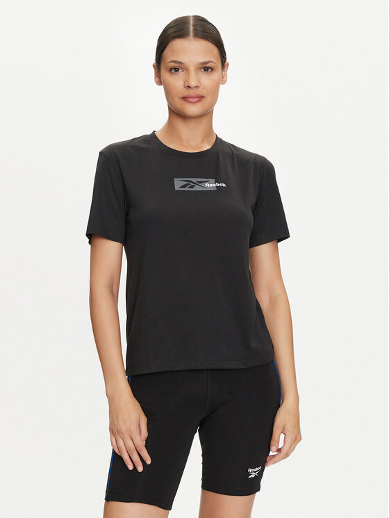 Reebok Funkčné tričko Id Train Sup Graphic Tee 100035748 Čierna Regular Fit