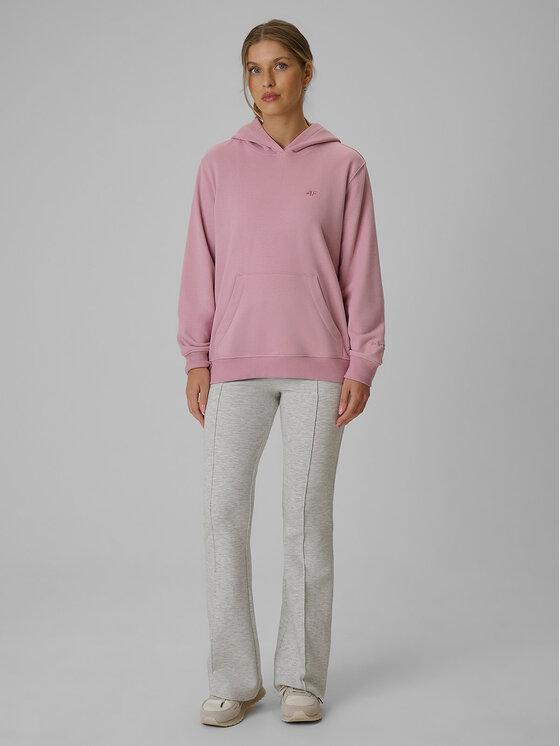 4F 4F Bluza BASIC+ Różowy jasny Relaxed Fit
