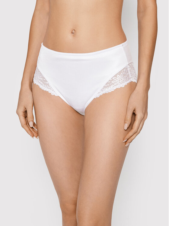 Triumph Klasične Spodnje Hlačke Z Visokim Pasom Ladyform Soft 10210671 Bela