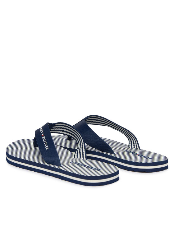 Tommy Hilfiger Tommy Hilfiger Žabky Th Ithaca Stripe Summer Sandal FW0FW09192 Tmavomodrá