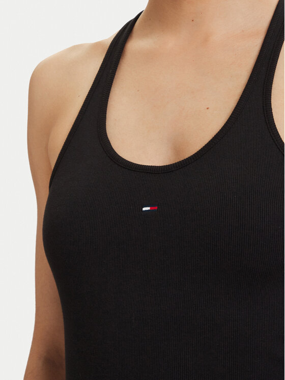 Tommy Jeans Tommy Jeans Лятна рокля Racerback DW0DW22329 Черен Slim Fit
