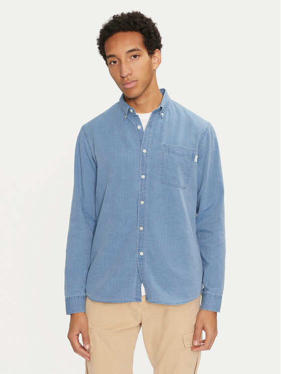 Pepe Jeans džínsová košeľa Maison PM308712 Modrá Regular Fit