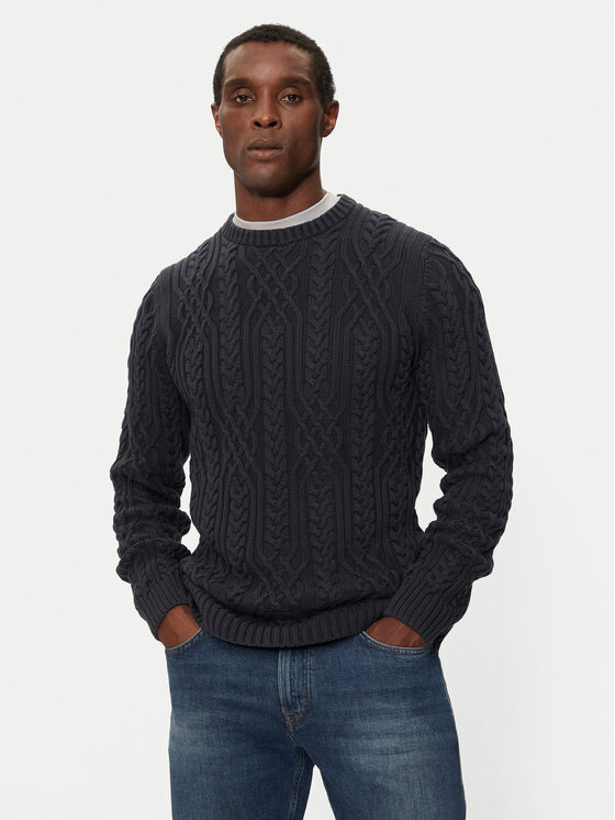 JOOP! Jeans Sveter 15 JJK-07Silano 30043085 Tmavomodrá Modern Fit