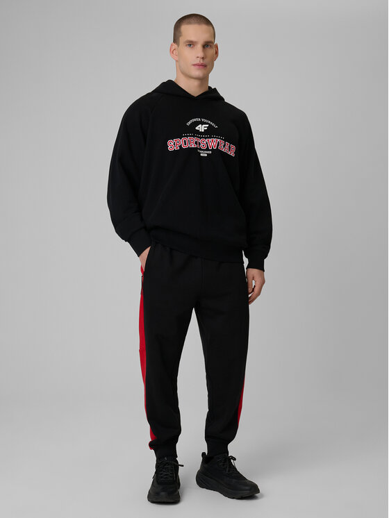 4F 4F Spodnie dresowe SPORTS CLUB Czarny Regular Fit