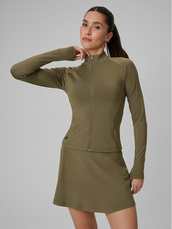4F 4F Bluza techniczna SOLAR PUNK Khaki Slim Fit
