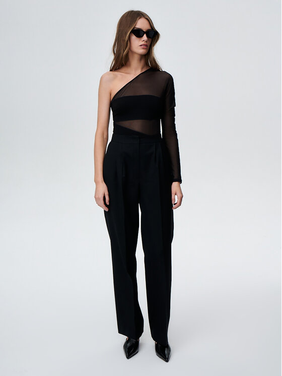 Undress Code Pantaloni di tessuto Dolce 602 Nero Relaxed Fit, taglia : S