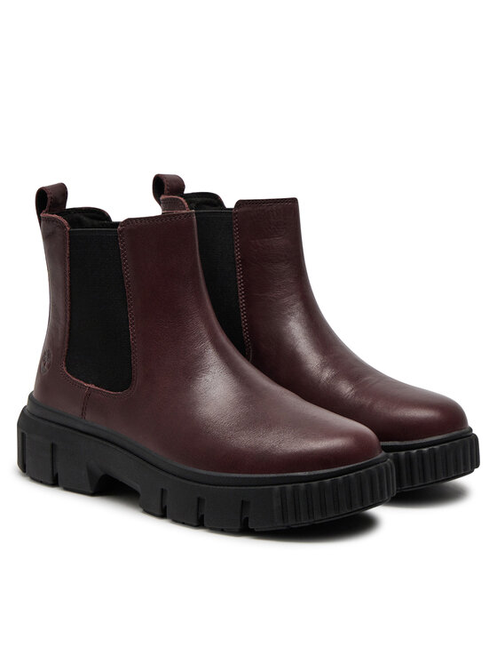 Timberland Timberland Μποτάκια με λάστιχο TB0A2QHQC601 Μπορντό