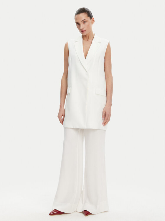 ACCESS FASHION ACCESS FASHION Palazzo hlače 53-5136-117 Bela Regular Fit