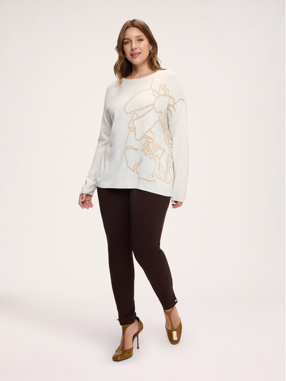 Fiorella Rubino Fiorella Rubino Sweter M462L008729N011 Biały Over Fit