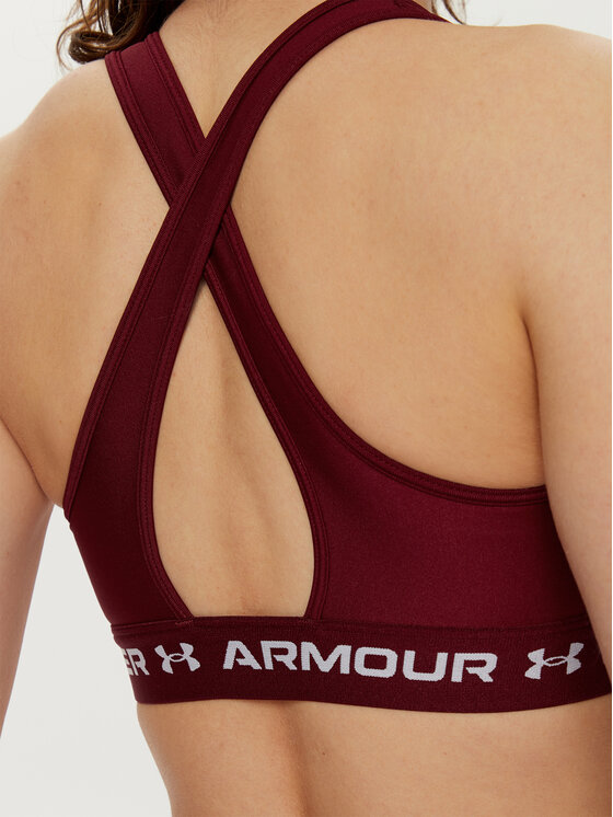 Under Armour Under Armour Спортивний бюстгальтер Crossback Mid Bra 1361034 Бордовий