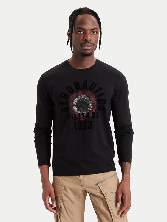 Aeronautica Militare Aeronautica Militare Longsleeve 262TS2570UJ00641 Negru Regular Fit