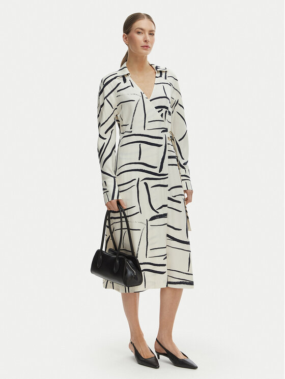 Tommy Hilfiger Tommy Hilfiger Kasdieninė suknelė WW0WW48934 Balta Relaxed Fit