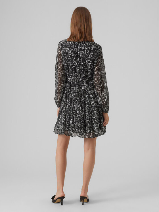 Vero Moda Vero Moda Srajčna obleka 10299195 Črna Regular Fit