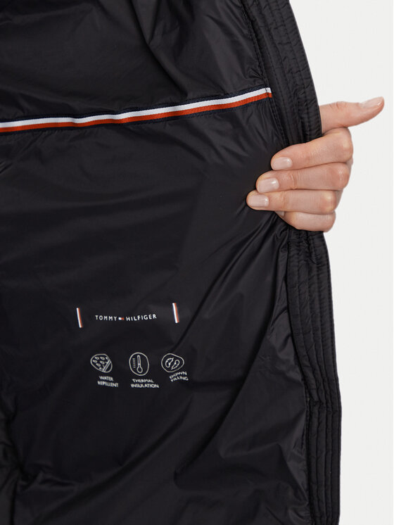 Tommy Hilfiger Tommy Hilfiger Pūkinė striukė WW0WW43553 Juoda Regular Fit