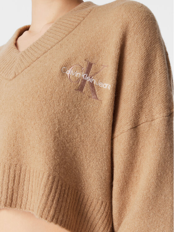 Calvin Klein Jeans Calvin Klein Jeans Pulover J20J220525 Bež Relaxed Fit